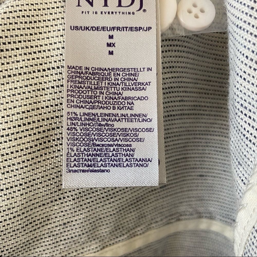 Nwot-nydj Collarless Linen-Blend Blazer (Medium) - Picture 16 of 16